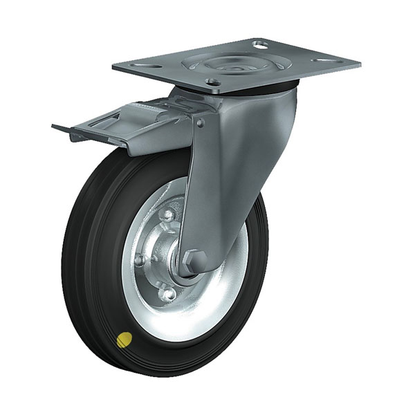 Swivel Castor With Total Lock Stainless Steel Series XD, Wheel EL